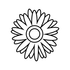 Flower icon vector. Garden illustration sign. Flora symbol or logo.