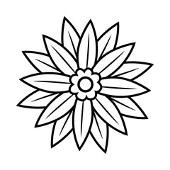 Flower icon vector. Garden illustration sign. Flora symbol or logo.