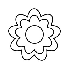 Flower icon vector. Garden illustration sign. Flora symbol or logo.