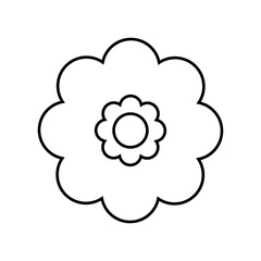 Flower icon vector. Garden illustration sign. Flora symbol or logo.