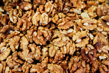 Close-Up View of Shelled Walnuts, Perfect for Healthy Snacking and Recipes