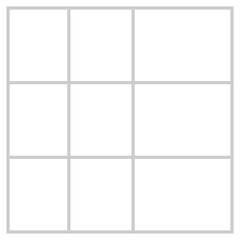 Minimalist vector collage with empty white photo frames, perfect for creating personalized photo layouts or digital galleries design