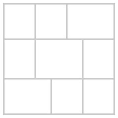 Minimalist vector collage with empty white photo frames, perfect for creating personalized photo layouts or digital galleries design