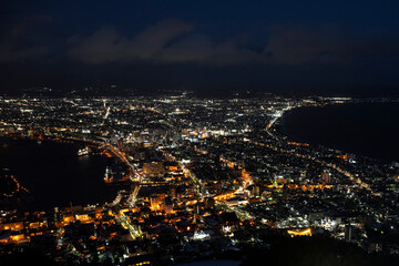 Fototapeta premium nightscape in hakodate mountain