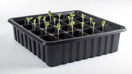 Seedlings in a Plastic Growing Tray