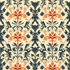 Seamless floral pattern with ornate design