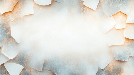 Abstract Beige and Gray Paper Frame on White Textured Background