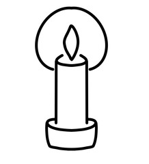 vector illustration of burning candle easter christmas svg icon symbol christian christ worship pray prayer cross holy church bible