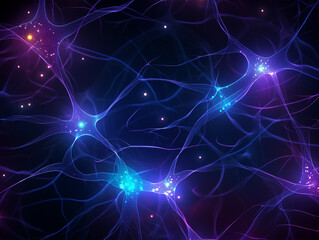 Obraz premium Abstract neural pattern background