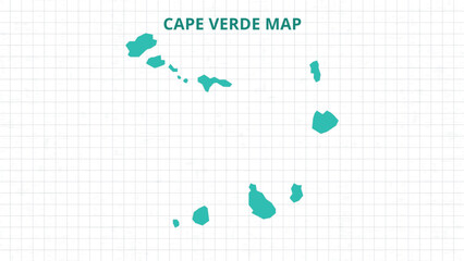 A Map highlighting Cape Verde Map, Cape Verde modern map with Grey Color Hi detailed Vector, geographical borders