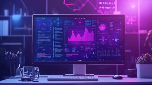 Automated medical record systems simplifying workflows with AI algorithms on digital dashboard backdrop