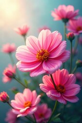 Un farfalla di colore vivido posa al centro del fiore, fiori, rosa, farfalla