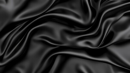 Obraz premium Black silk fabric texture background