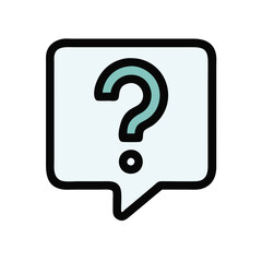 Question mark icon on transparent background, learning concept design