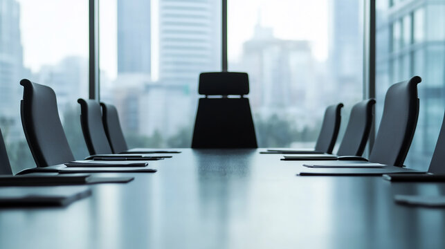 A modern office interior with white desks and chairs, featuring large windows that create  Commercial property photography tips for professional results