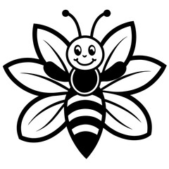 vector illustration of a black spider