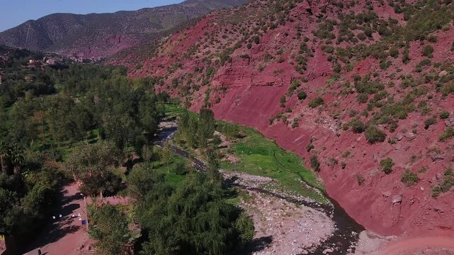 Ourika Valley, located just outside Marrakech, is a stunning destination famous for its waterfalls, green landscapes, and authentic Berber villages, providing a perfect nature getaway.