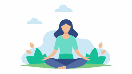Obraz premium Mindful Woman Meditating in Serene Nature for International Women's Day zen calm