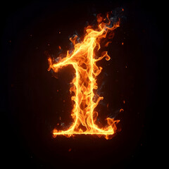 Fire Numerals Set