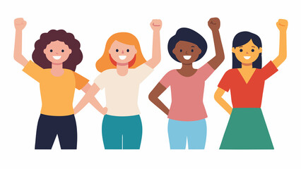 Fototapeta premium Empowering Women, A Global Sisterhood United on International Women's Day Unity 