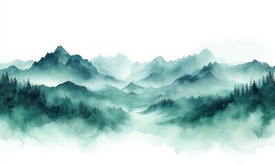 Soft Mint Green Watercolor Strokes Abstract Pastel Art Design Minimalist Decor