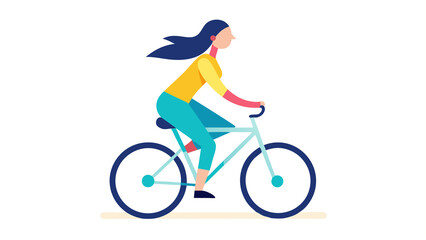 Obraz premium Empowered Woman Cycling, International Women's Day Bike Ride Happy Sport Active 