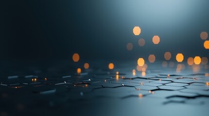 Dynamic interlocking hexagonal prisms shifting in a kaleidoscope pattern abstract digital art studio environment close-up view visual concept