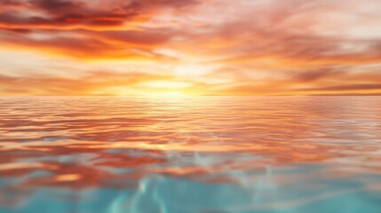 Obraz premium A stunning view of a golden sunset glistening over calm waters, creating a picturesque moment that evokes feelings of warmth and tranquility as day transitions to night.