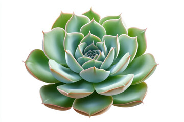 Fototapeta premium A vibrant green succulent with intricate leaf patterns, perfect for home decor. isolated on white background.