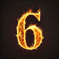 Fire Numerals Set