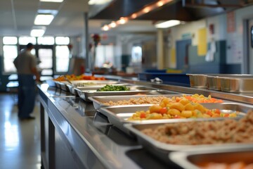 Freshly prepared food being served in a bustling kitchen during lunchtime at a busy restaurant