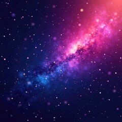 Obraz premium Galaxy background with sparkling stardust and neon lights, Cosmic Rays, Sparkle