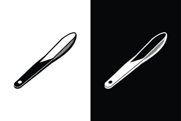 Tweezers Symbol. Clean, Sharp, and Editable Medical Design