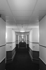empty corridor in a hotel