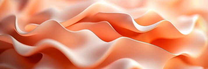 Abstract Background with Delicate Waves A 3D Rendered Image of Soft, Flowing Buttercup Swirls