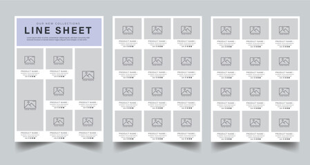 Product Catalog Design, Product Line Sheet Template, Wholesale Template,