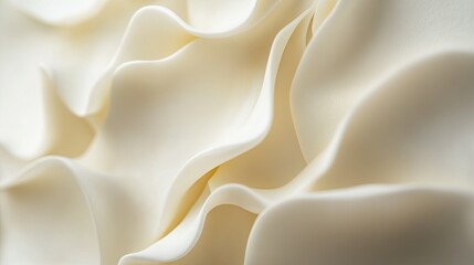 A close-up of a white rose petal with a natural gradient, offering negative space for copy.