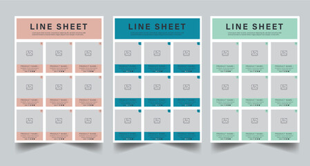 Product Catalog Design, Product Line Sheet Template, Wholesale Template,