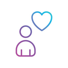 Teach Love vector icon