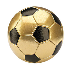 Golden Football in isolate background