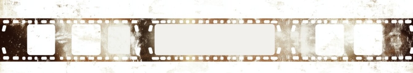 Filmstrip with blank space, grunge background, movie editing