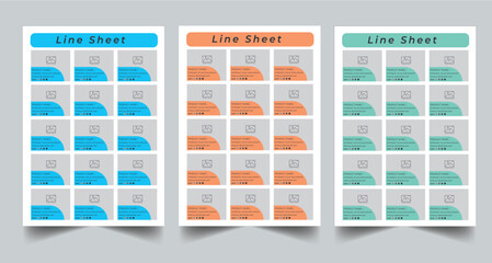 Product Catalog Design, Product Line Sheet Template, Wholesale Template,