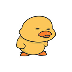 Little Duck Animal Meme Sticker PNG T-shirt Cute Illustration