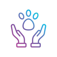 Obraz premium Animal Welfare vector icon
