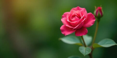 Single rose bloom on a branch in a wild rose bush, bloom, solitary bloom, flowers