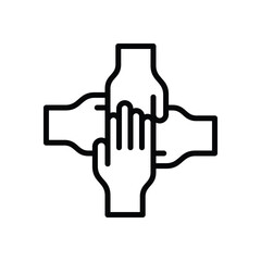 Cooperation vector icon