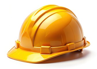 Safety Hard Hat, Construction Helmet, Protective Headgear, Isolated on White Background, Industrial Safety Equipment