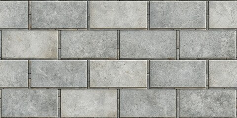 Obraz premium Seamless Gray Street Tile Texture: Urban Sidewalk Background
