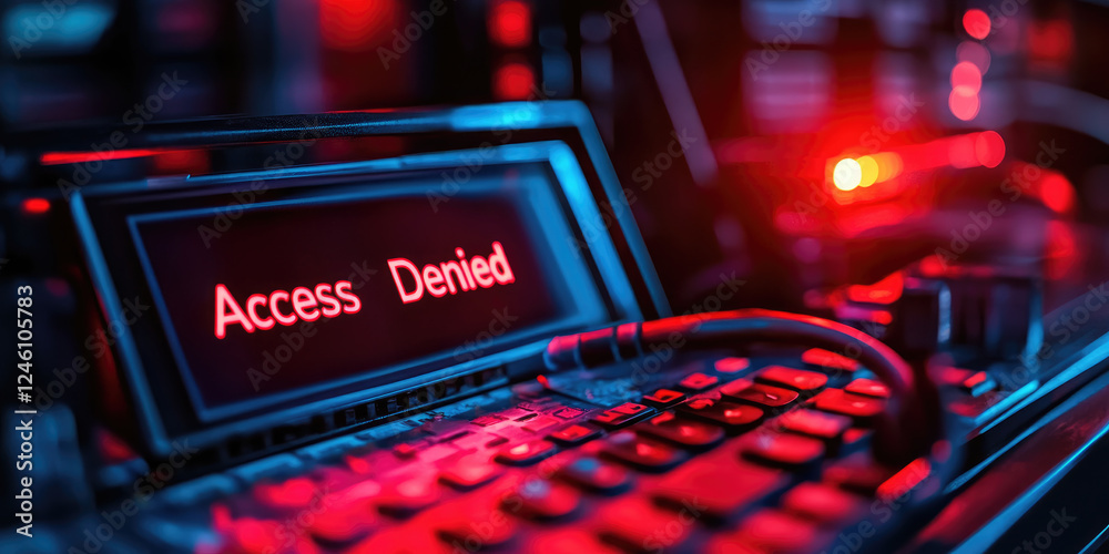 Poster a hacker's failed attempt to breach a system, with a red 