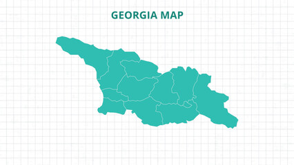 A Map highlighting Georgia Map, Georgia modern map with Grey Color Hi detailed Vector, geographical borders